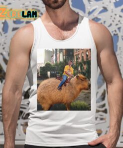Pedro Pascal riding a Capybara in Last of Us Unisex Shirt 25 1