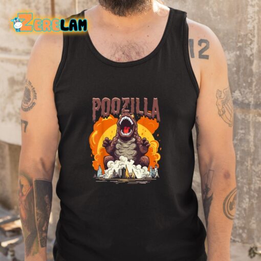 Poozilla Explosive Monstrous Diarrhea Poop Meme Shirt