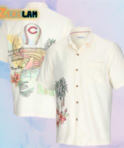 2024 Rangers Tommy Bahama Cream Paradise Hawaiian Shirt Giveaway