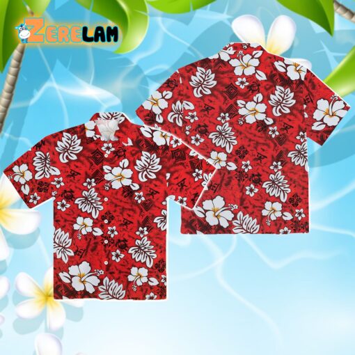 Red Hibiscus Hawaiian Shirt