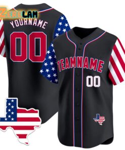 Texas Custom Teamname Patriotic Baseball Jersey