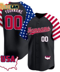USA Custom Teamname Independence Day Alternate Baseball Jersey