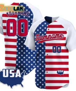 USA Custom Teamname Liberty Pride Alternate and Split Baseball Jersey